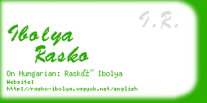 ibolya rasko business card